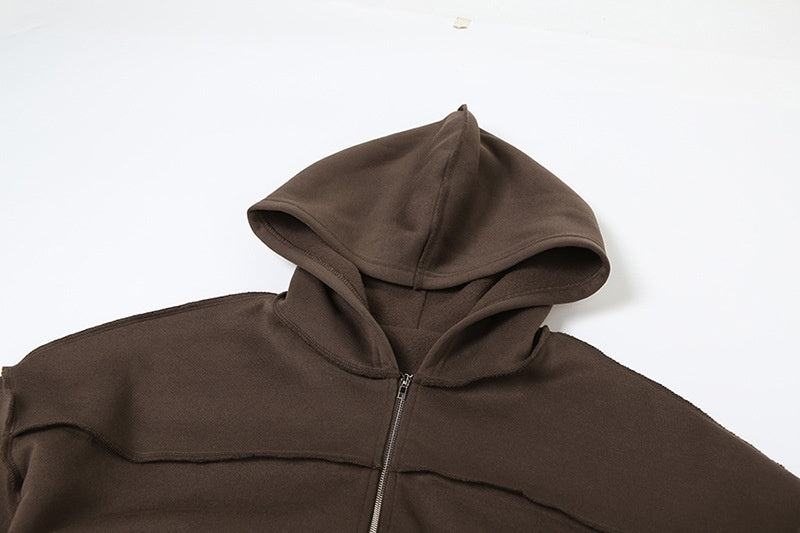 Women's Casual Zip-Up Jacket & Relaxed Trousers Set