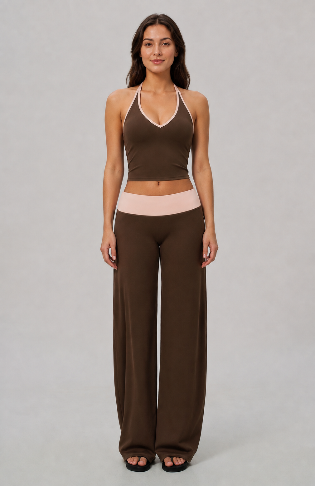 Women’s Brushed Wide-Leg Yoga Set