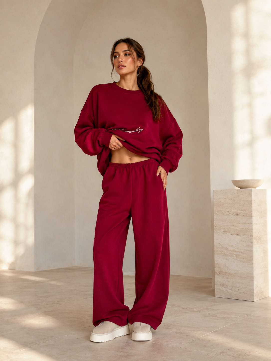 Women’s Printed Sweater & Pants Set