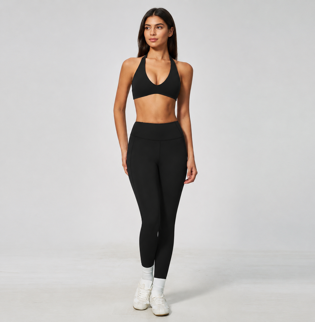 Women’s Halter Sports Bra & Leggings Set