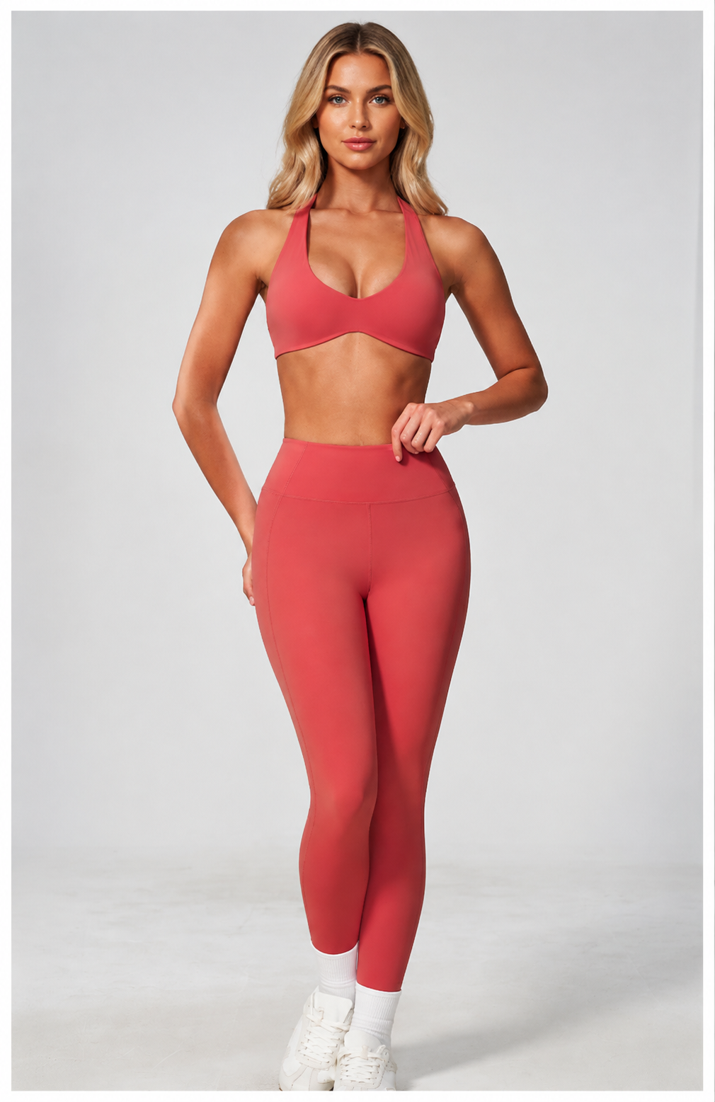 Women’s Halter Sports Bra & Leggings Set