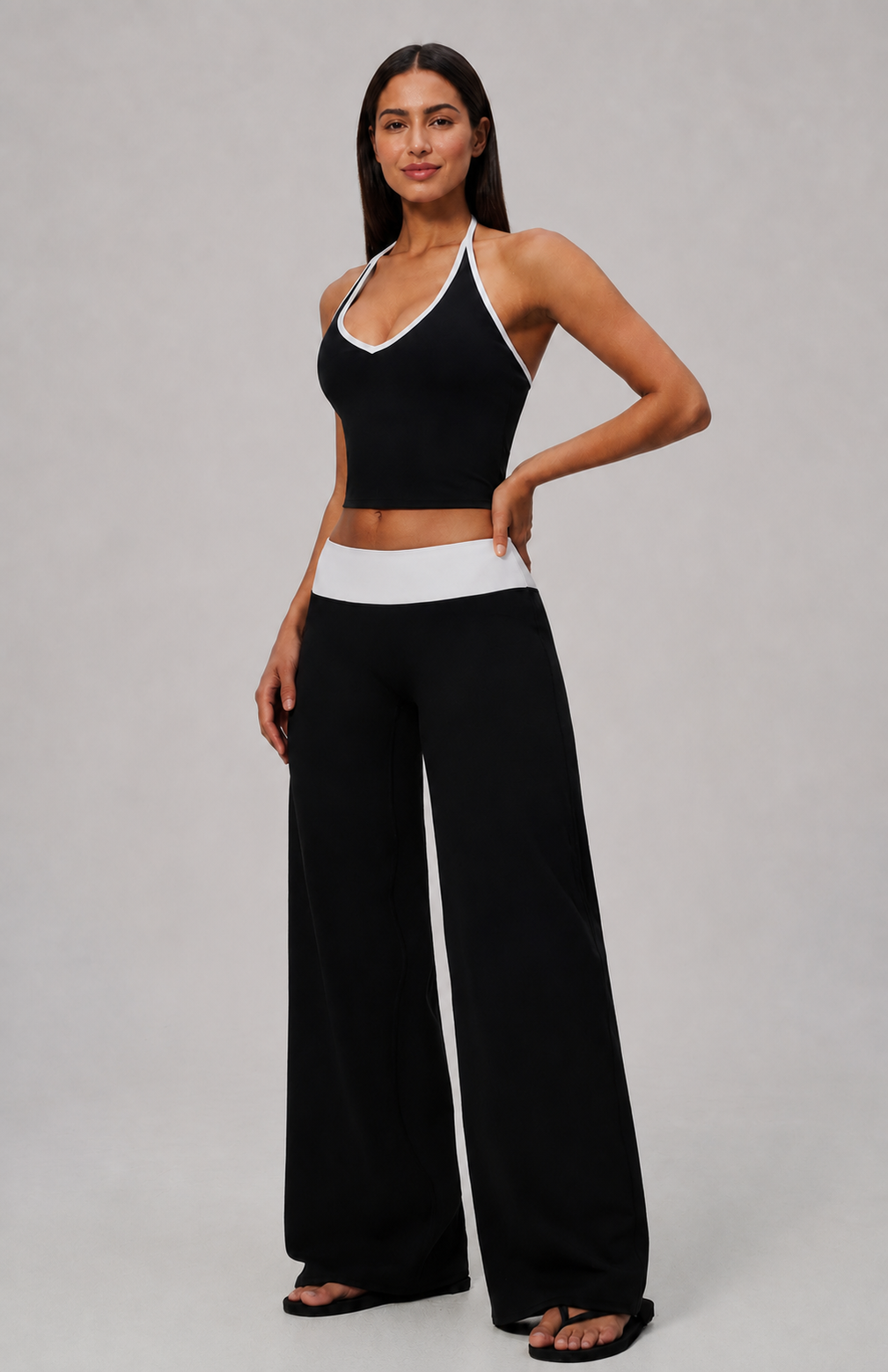 Women’s Brushed Wide-Leg Yoga Set