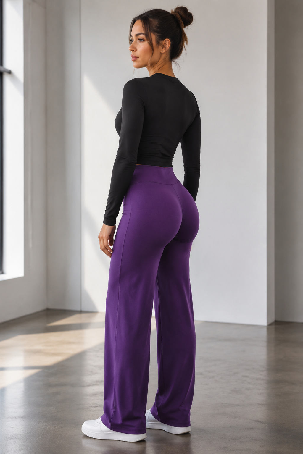 Women’s High-Waisted Butt-Lifting Wide-Leg Yoga Pants