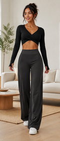 Women’s High-Waisted Butt-Lifting Wide-Leg Yoga Pants