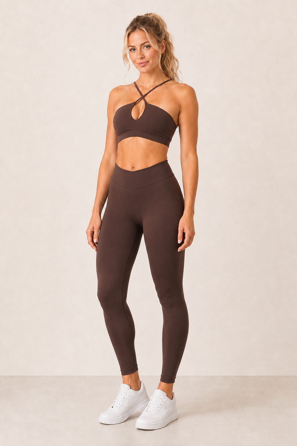Women’s Cross-Back Sports Top & Leggings Set