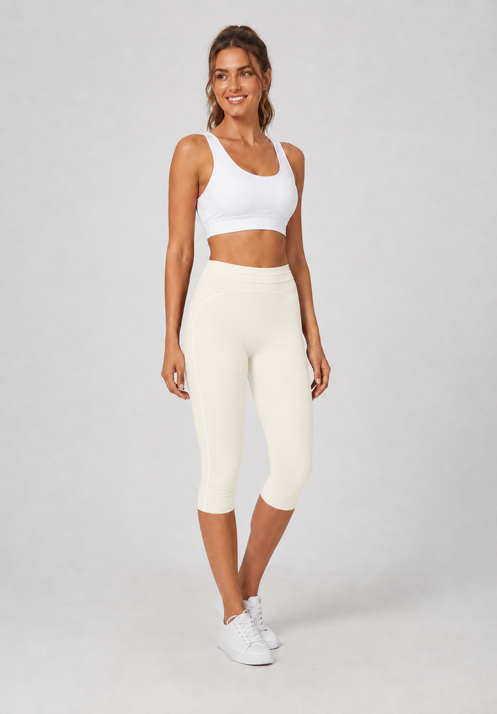 Women’s High-Waisted Tummy-Control Capri Leggings