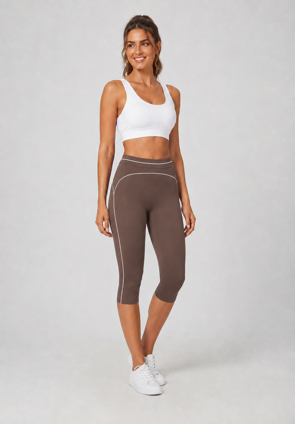 Women’s High-Waisted Tummy-Control Capri Leggings