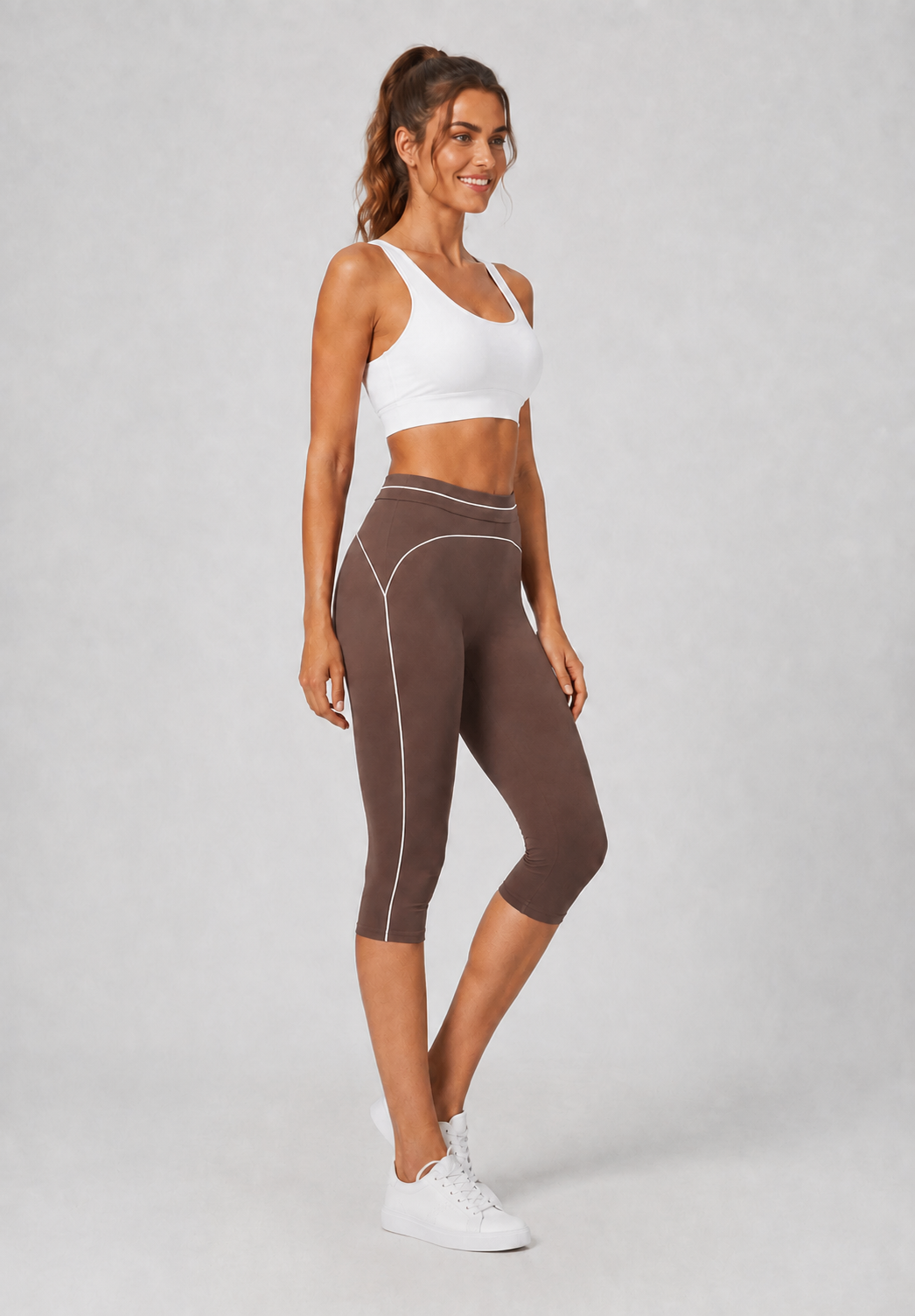 Women’s High-Waisted Tummy-Control Capri Leggings