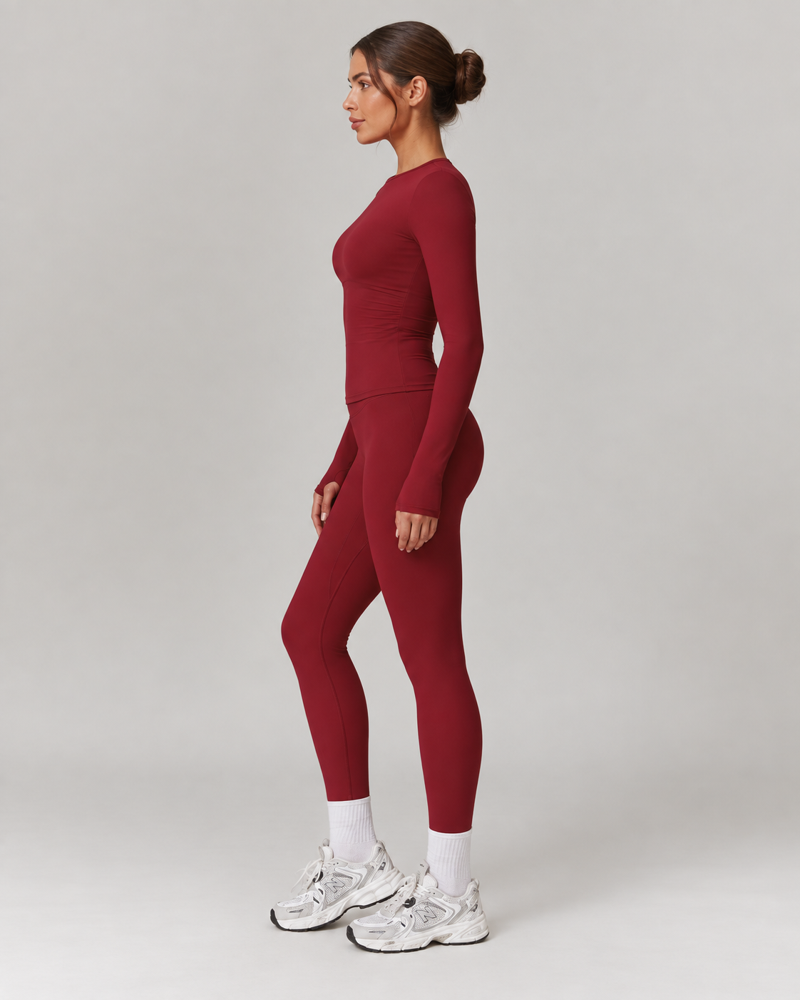 Women’s Brushed Long-Sleeve Yoga & Fitness Set