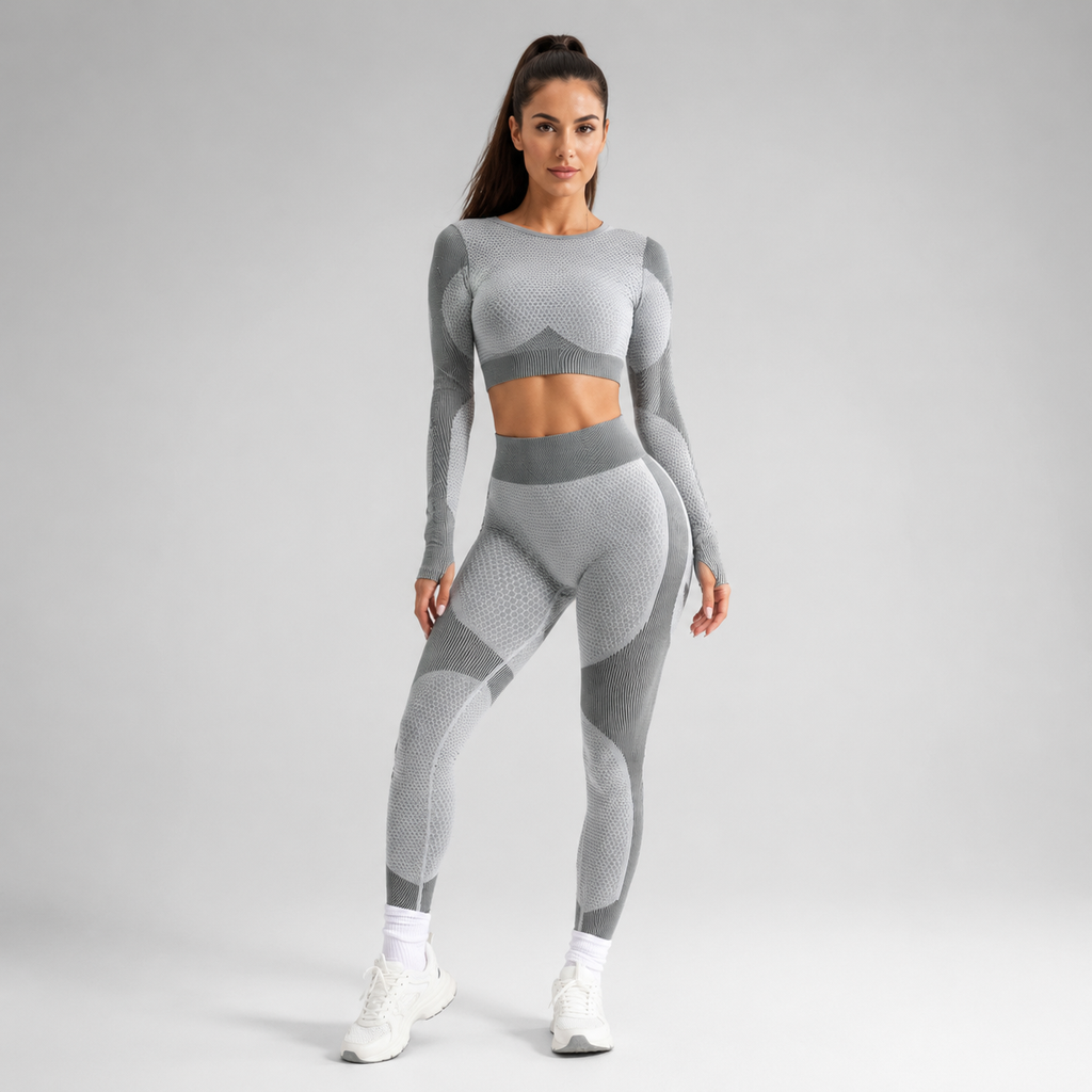 Women’s Long-Sleeve Top & High-Waist Leggings Set