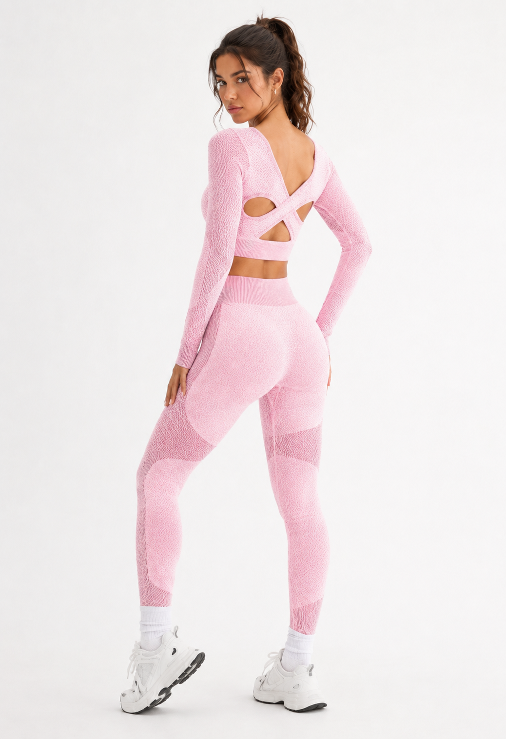 Women’s Long-Sleeve Top & High-Waist Leggings Set
