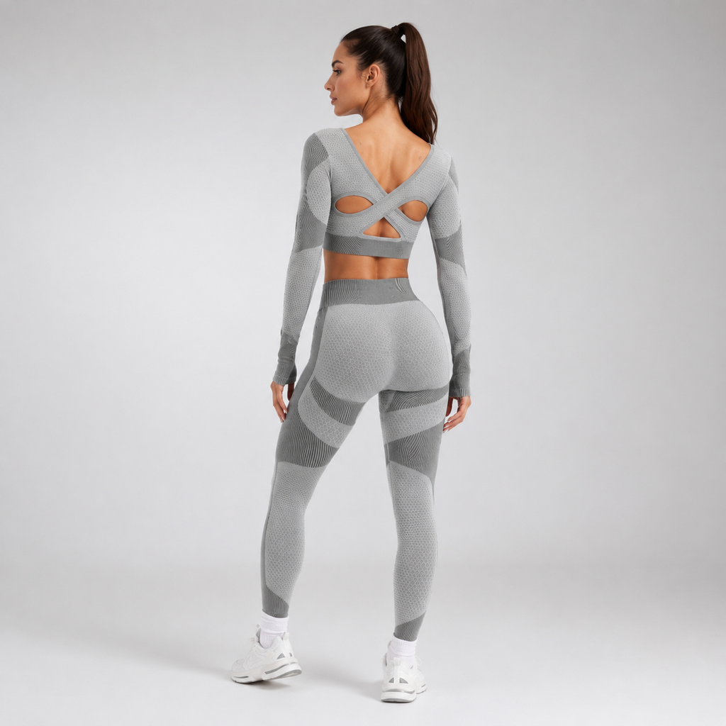 Women’s Long-Sleeve Top & High-Waist Leggings Set