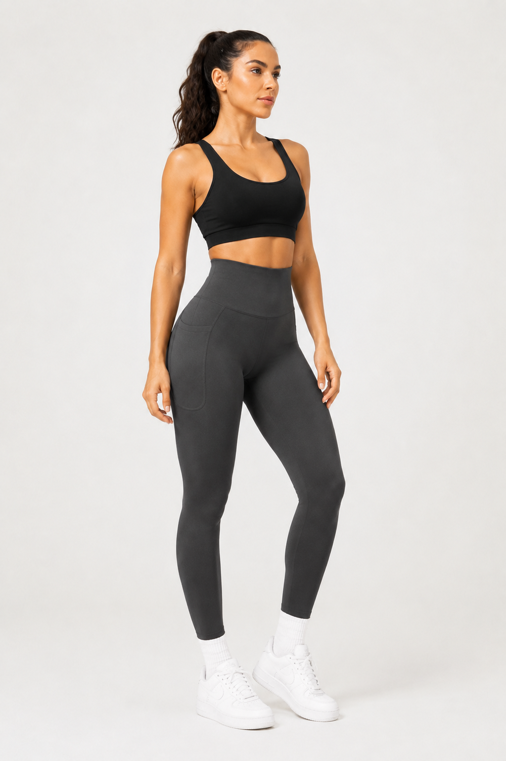 Women’s High-Waisted Tummy-Control Capri Leggings