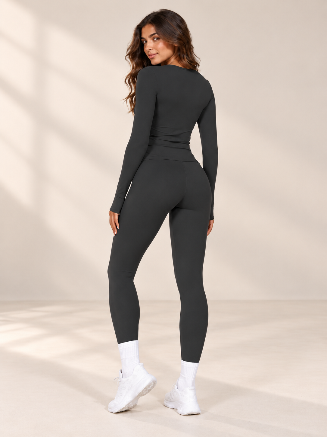 Women’s Brushed Long-Sleeve Yoga & Fitness Set