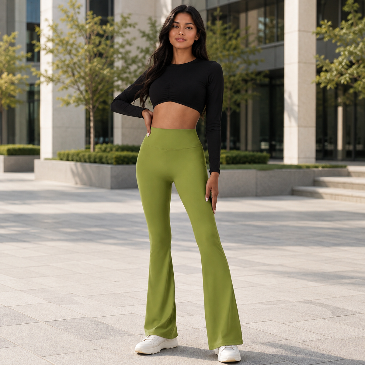 Women’s High-Waisted Flared Leggings