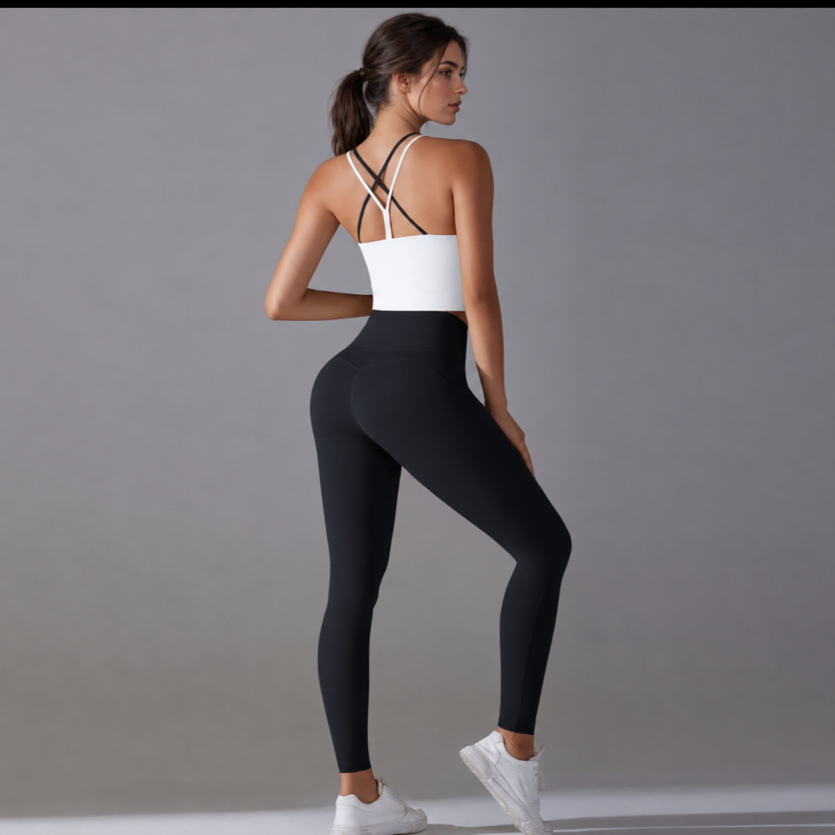 Women’s Cross-Back Yoga Top & Leggings Set