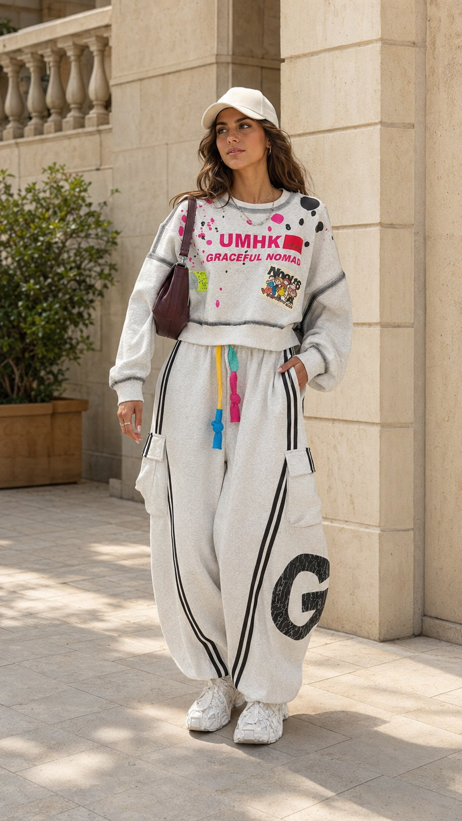 Women’s Oversized Graphic Sweatshirt & Jogger Pants Set