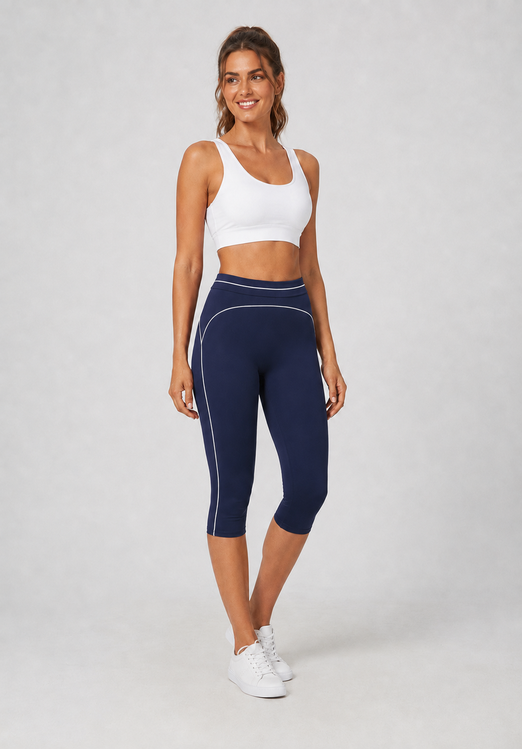 Women’s High-Waisted Tummy-Control Capri Leggings