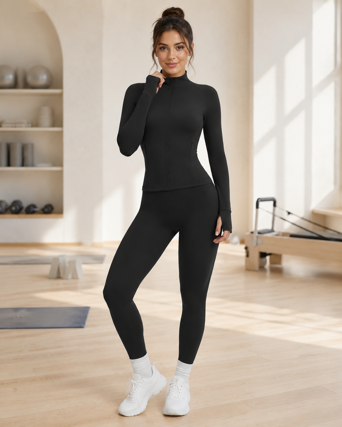 Women’s Brushed Long-Sleeve Top & Leggings Set