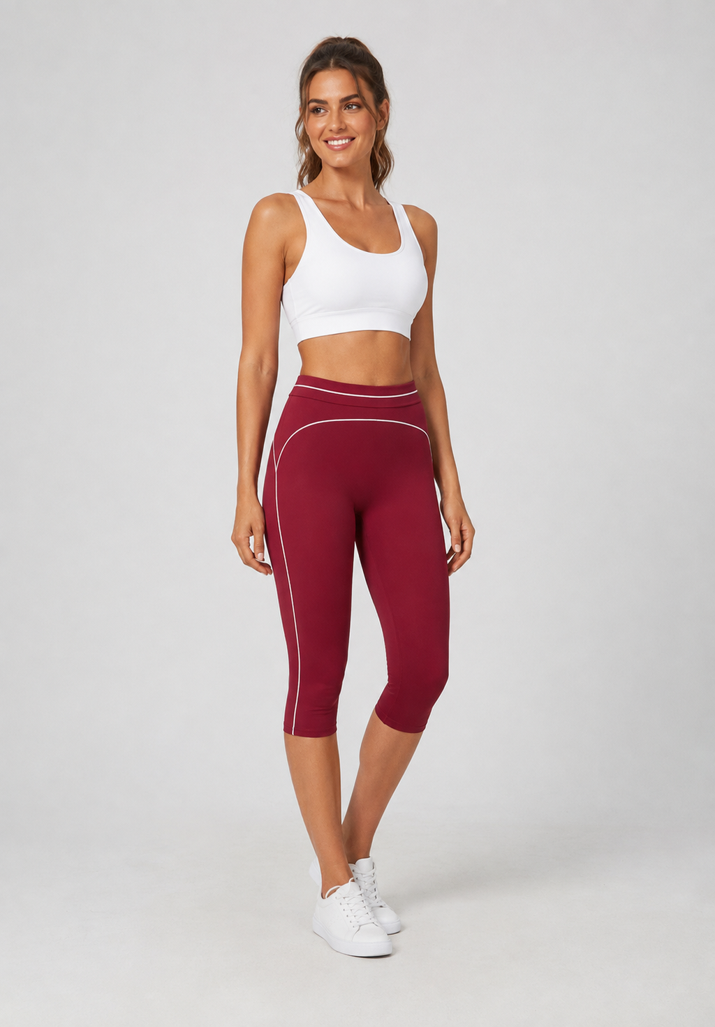 Women’s High-Waisted Tummy-Control Capri Leggings