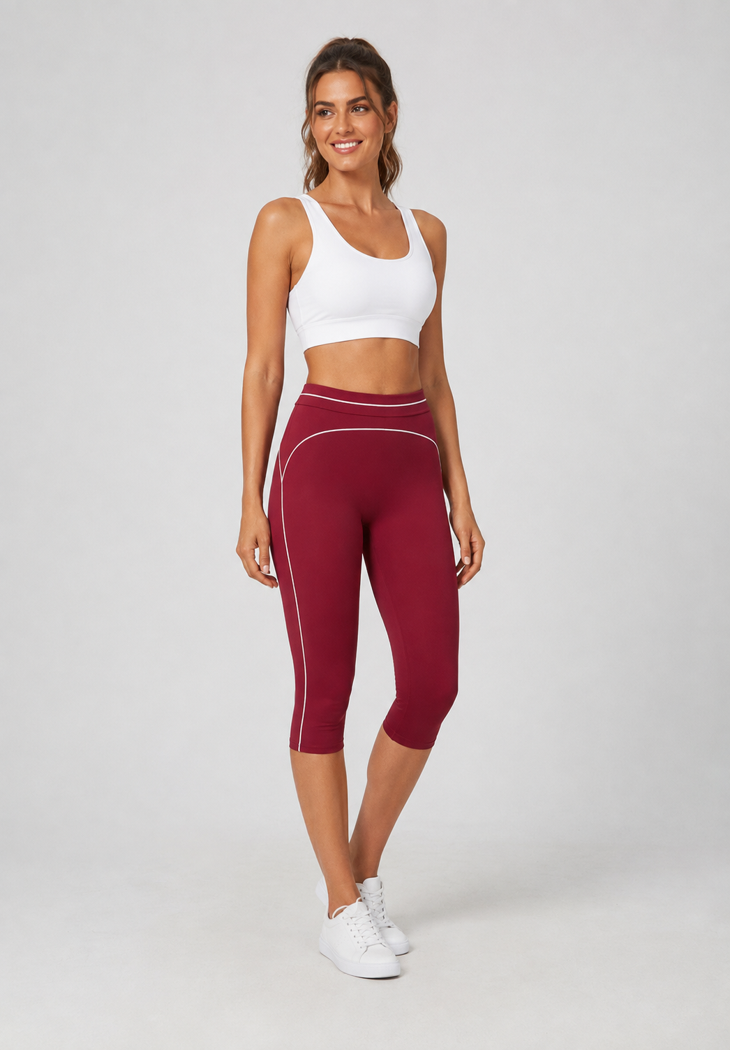 Women’s High-Waisted Tummy-Control Capri Leggings